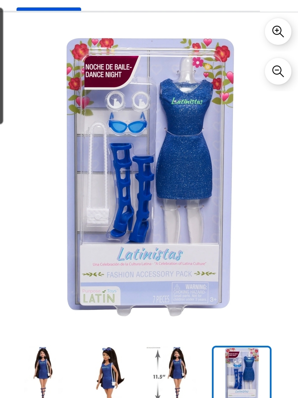 Latinitas Fashion Accessory Pack Blue Glitter Dress & Boots